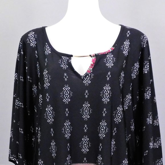 Ivory Love Women Shirt Black Multi L - Picture 2 of 5